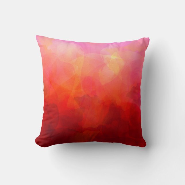 Tief rotes orangefarbenes Gelbfarben Hintergrund Kissen (Vorderseite)