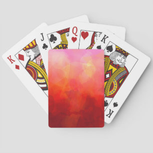 Tief rotes orangefarbenes Gelbfarben Hintergrund Spielkarten