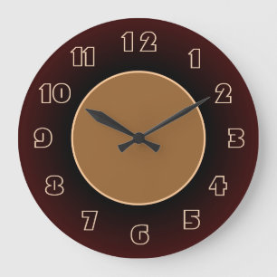 Tief-samtroter Wanduhr mit goldenem Zentrum