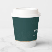 Tief Smaragdgrüne Spezialitäten-Kaffeehaus-Papiert