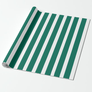Tief Türkis Weiße Streifen Minimal Modernes Muster Geschenkpapier