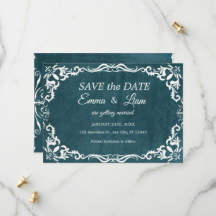 Tief Türkisblau Talavera Mexikanische Hochzeit Save The Date