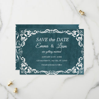 Tief Türkisblau Talavera Mexikanische Hochzeit Save The Date