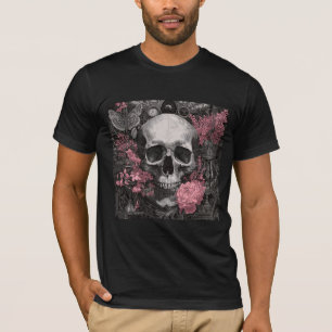 Tief Verstorbene – Gothic-Schädel-Fine-Art  T-Shirt