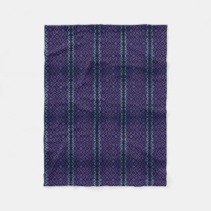 Tief violett-navy gestreiftes Fleece-Decke Fleecedecke