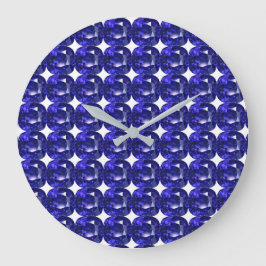Tiefblau Große Wanduhr