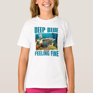 Tiefblau und fühle mich großartig Meerjungfrau und T-Shirt