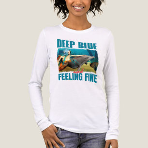 Tiefblau und fühle mich gut Meerjungfrau und Delfi Tri-Blend Shirt