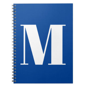 Tiefblaue Anfangsbuchstaben-Monogramm Moderne Ästh Notizblock