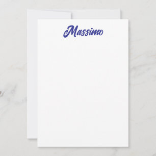 Tiefblaue Farbe schlichte moderne eigene Namenssch Mitteilungskarte