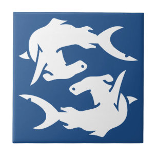 Tiefblaue Hammerhai-Fischfliesen für den tiefen Oz Fliese