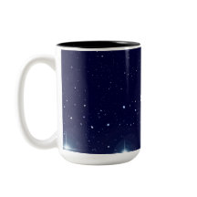 Tiefblaue Kosmische Sternenhimmel-Tasse