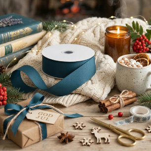 Tiefblaue nordische Winter-Geschenkverpackungsband Ripsband