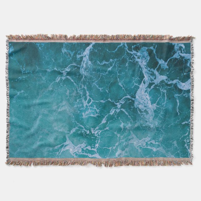 Tiefblaue Ozeanwellen Decke (Vorderseite)