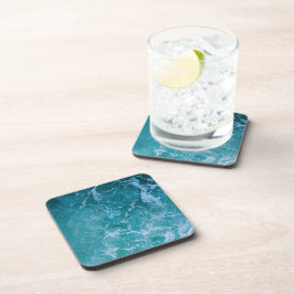 Tiefblaue Ozeanwellen Getränkeuntersetzer