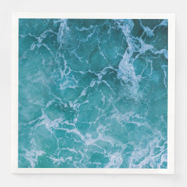 Tiefblaue Ozeanwellen Serviette