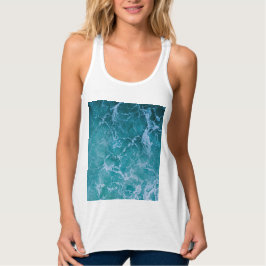 Tiefblaue Ozeanwellen Tank Top