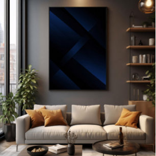 Tiefblaue Tiefe Leinwanddruck