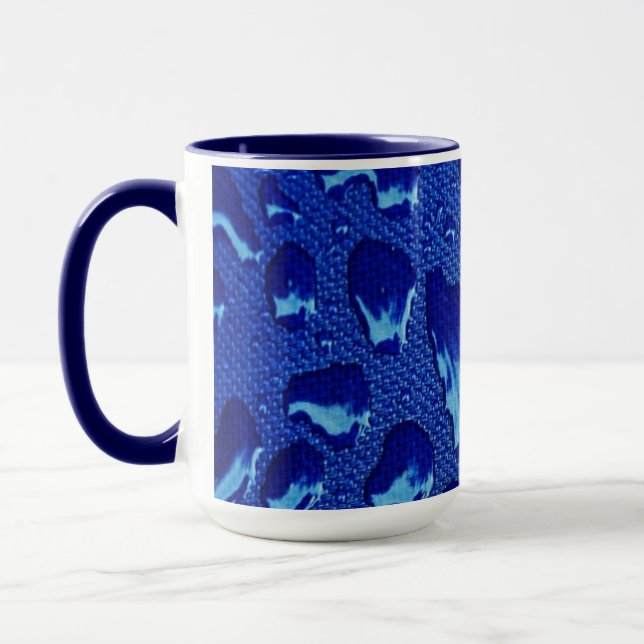 Tiefblaue Wassertropfen Tasse (Links)