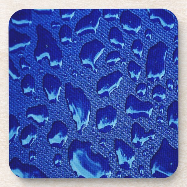 Tiefblaue Wassertropfen Untersetzer (Vorderseite)