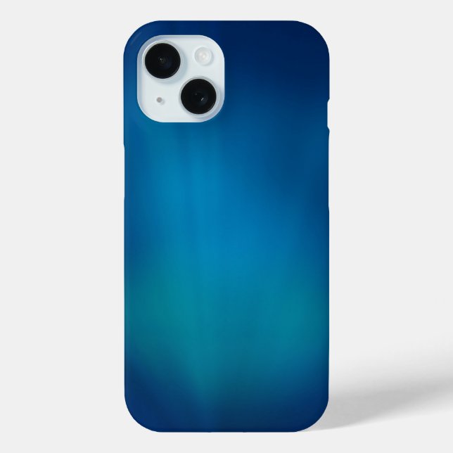 Tiefblaues Unterwasser-Glow iPhone 15 Hülle (Rückseite)