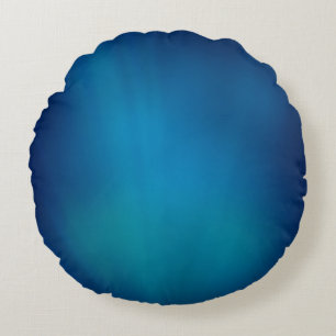 Tiefblaues Unterwasser-Glow Rundes Kissen
