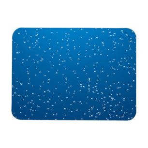 Tiefblaues Wasser und kleine Blasen Magnet
