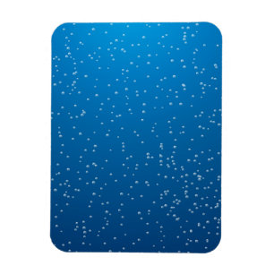 Tiefblaues Wasser und kleine Blasen Magnet