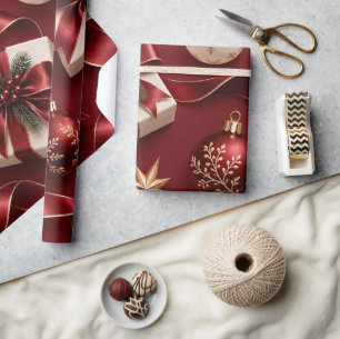 Tiefburgunder-Weihnachtsgeschenke Geschenkpapier