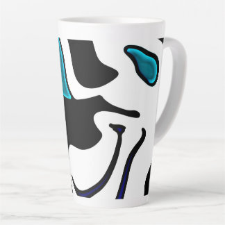 Tiefe: Abstrakt Schwarz, Weiß und Blau Milchtasse