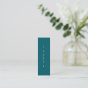 Tiefe Aquamarine, individuell anpassbare Foto Mini Visitenkarte