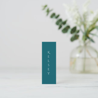 Tiefe Aquamarine, individuell anpassbare Foto Mini Visitenkarte