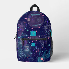 Tiefe blaue Träume abstrakte Kunst Bedruckter Rucksack