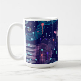 Tiefe blaue Träume Abstrakte Kunst Kaffeetasse