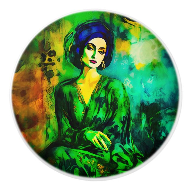 Tiefe Gedanken Keramikknauf (Vorderseite)