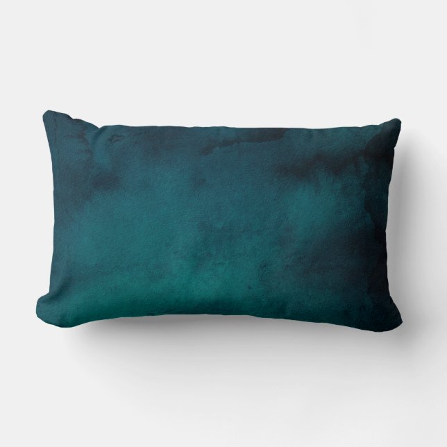 Tiefe Gewässer und Aquamarin Lendenkissen (Vorderseite)