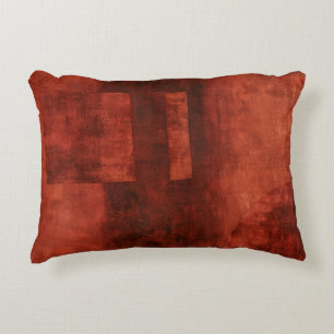 Tiefe hochrote Malerei mit geometrischen Formen Dekokissen