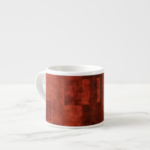 Tiefe hochrote Malerei mit geometrischen Formen Espressotasse