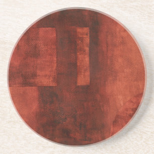 Tiefe hochrote Malerei mit geometrischen Formen Untersetzer