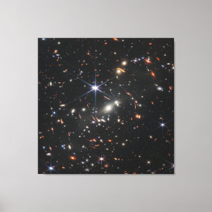 Tiefe Infrarotbild des Universums   JWST Leinwanddruck