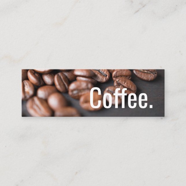 Tiefe Kaffeebohnen Einfache Oswald Lochkarte Treuekarte (Vorderseite)