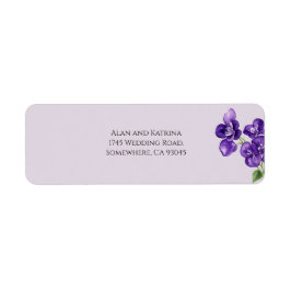 Tiefe Lila Violets geben das Adressetikett zurück