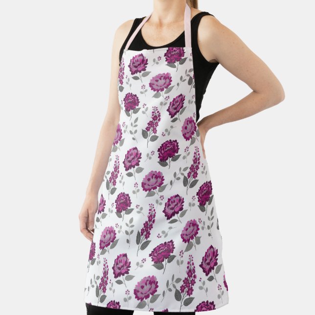 Tiefe Mauve-Blumen moderne Dekoration Schürze (InSitu)