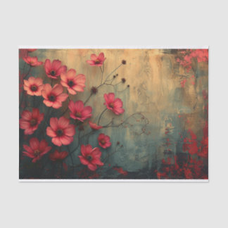 Tiefe Peach-Blume auf einem Ombre-Hintergrund Seidenpapier