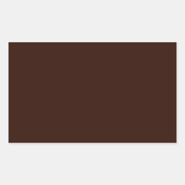 Tiefe, reich braun, solide Farbe Rechteckiger Aufkleber (Vorderseite)