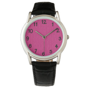 Tiefe rosa geometrische Wiederholung Armbanduhr