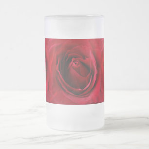 tiefe rote Rose Mattglas Bierglas
