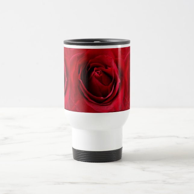tiefe rote Rose Reisebecher (Mittel)