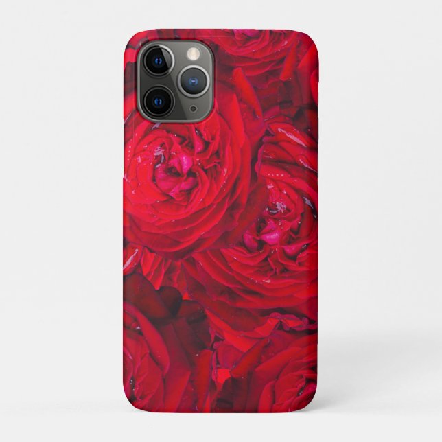 Tiefe rote Rosen Case-Mate iPhone Hülle (Rückseite)