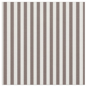 Tiefe Taupe und weiße Streifen Stoff